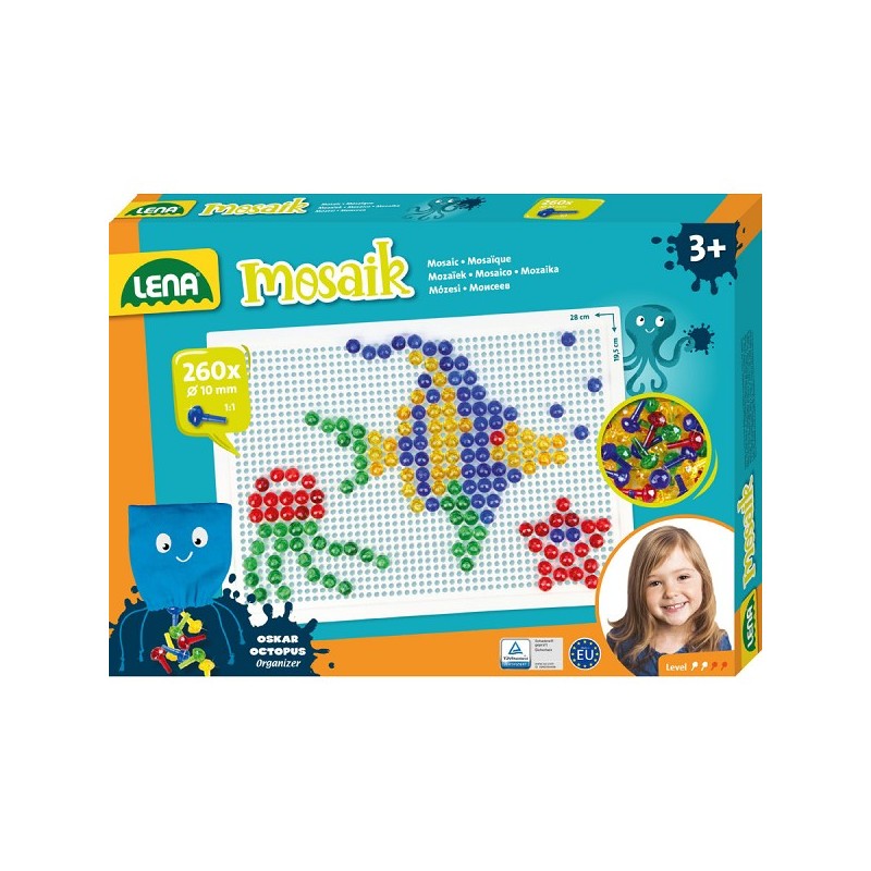 Ensemble Mosaïque Lena Transparent 260pcs 10mm