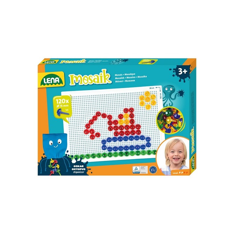 Ensemble Mosaïque Lena Transparent 120pcs 15mm