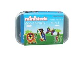 Ministeck Dierentuin dieren 4-in-1 in kunststof box 500-delig