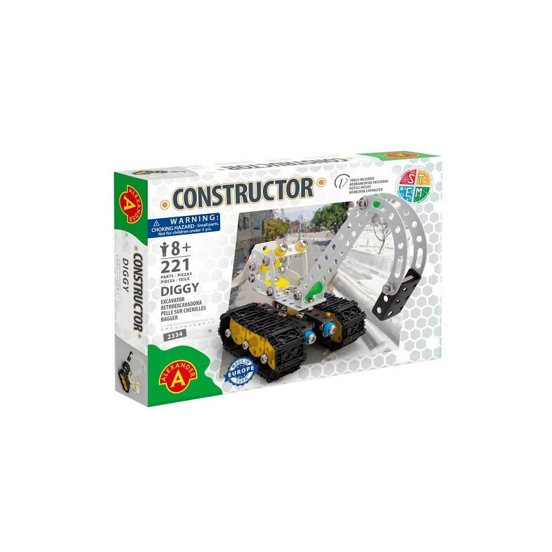 Constructor voertuig Diggy - 221-delig