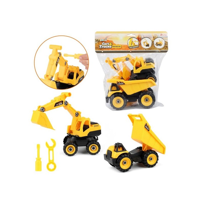Toi Toys Cars&Trucks camion benne et pelle dans un sac