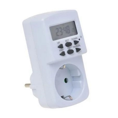 Minuterie numérique avec programme hebdomadaire mini blanc