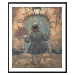 Grafix Peinture diamant Anton Pieck - Homme aux roses 40x50cm
