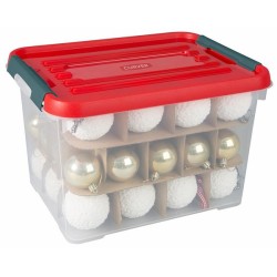 Curver Boîte de rangement pour boules de Noël Handy+ 20L 29x39xh25cm (hors boules)