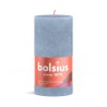 Bougie pilier Bolsius 130/68 Bleu ciel rustique-Bleu ciel