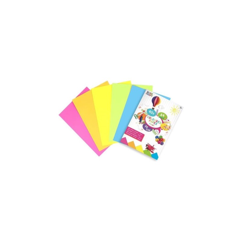 Papier coloré A4 40 feuilles