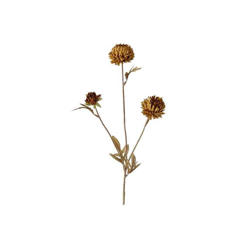 Boltze Home Deco Branche Dahlia 70cm Jaune Foncé