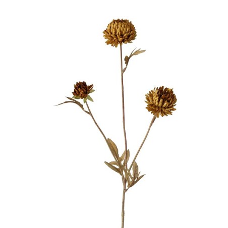 Boltze Home Deco Branche Dahlia 70cm Jaune Foncé