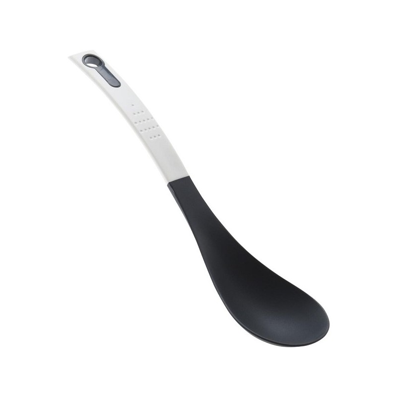 Opscheplepel nylon grijs/wit