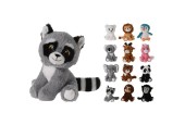 Peluche animal sauvage 15x14x18cm disponible en 12 animaux différents