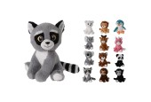 Peluche animal sauvage 20x18x25cm disponible en 12 animaux différents