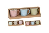 Set de tasses 3 pièces en porcelaine neuve 180ml