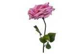 Kunstbloem Roos op steel polyester 53cm
