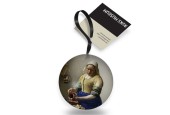 Boule de Noël en boîte Vermeer La Laitière Ø7cm