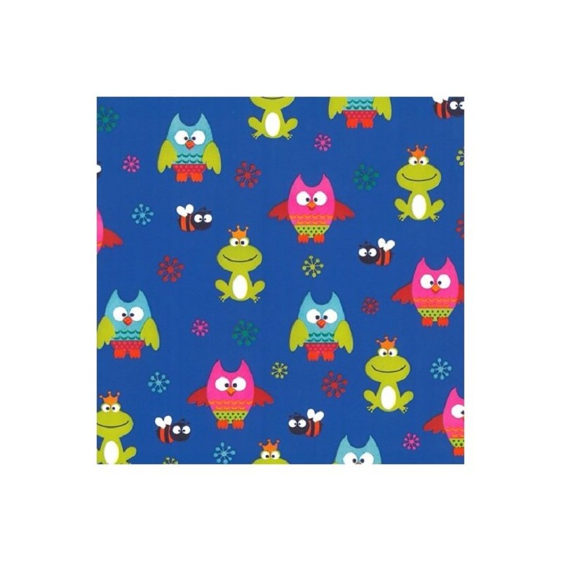 Toonbankrol 30cm blauw Uil / Kikker/ Bij 250m