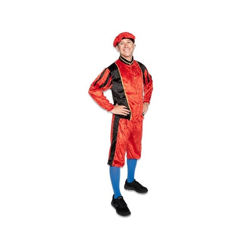 Pietenpak Volwassenen rood/zwart maat L