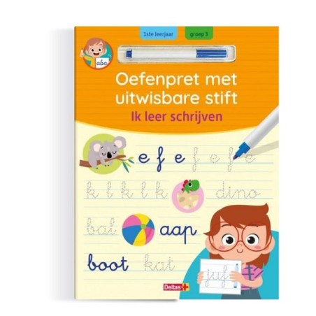 Deltas Oefenpret met uitwisbare stift - Ik leer schrijven