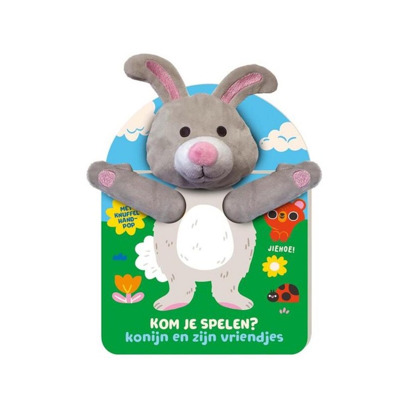 Livre de marionnettes - Lapin, tu viens jouer ? livre de lecture en carton 12 pages