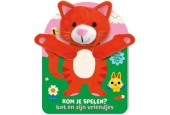 Handpopboek - Kat, kom je spelen? kartonnen voorleesboekje 12 pagina's