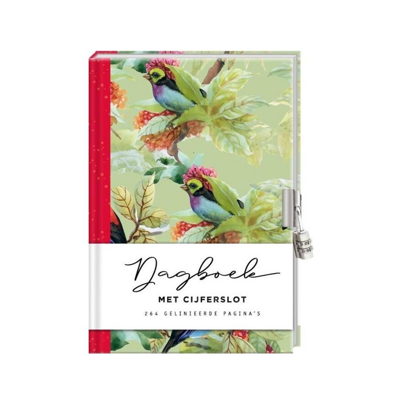 Dagboek met slot voor volwassenen - Birds