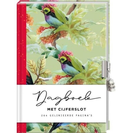 Agenda avec cadenas pour adultes - Oiseaux