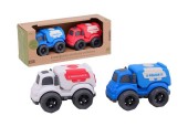 John Toy Jouéco set a 2 Hulpdienstvoertuigen bio-plastic 25x8x10cm