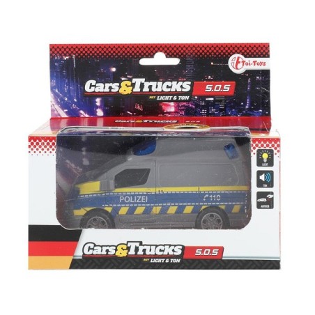 Toi Toys Cars&Trucks Bus de police 12cm à friction avec lumière et son (version allemande)