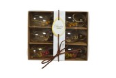 Decoris Decohanger Ei glas gevuld met bloemetjes verpakt per 6 stuksin doosje  L4-W4-H6cm