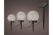 Lumineo Solar stake light set van 3 lampen  dia 8cm dia 10cm dia 12cm