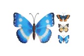 Décoration murale papillon métal 34x21cm disponible en 3 coloris différents