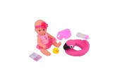 John Toy Baby Rose Drink- En Plaspop 30cm Met Dierenzwemband