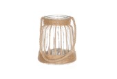 Lantaarn Decora met hengsel Ø15xh17cm naturel
