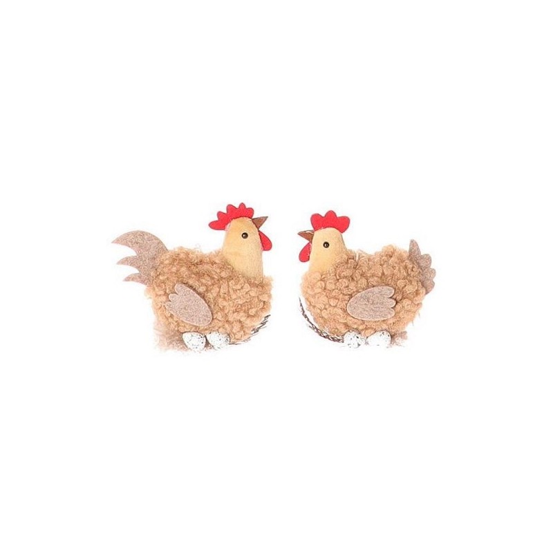 HBX natural living Hanger kip Kinnom 11,5x7xh9,5cm bruin