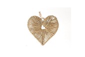 HBX natural living Pendentif coeur Ø25x3cm jonc de mer naturel