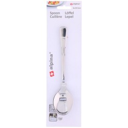Alpina Cuillère de table en acier inoxydable 3 pièces sur carte 19,5 cm