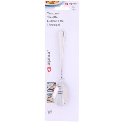 Alpina Cuillères à café en acier inoxydable 4 pièces sur carte 14cm