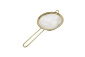 Zeef RVS Ø20cm met draadgreep goud