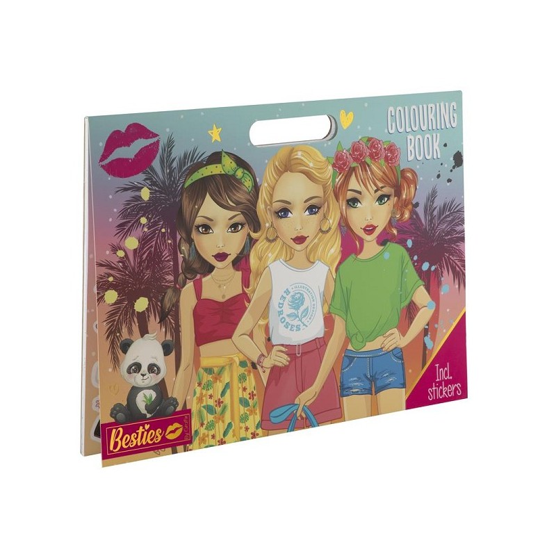 Grafix Besties Kleurboek 26x35,5cm, 25 vel + stickervel