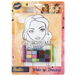 Grafix Besties Créez vos propres dessins de maquillage A4, 4 feuilles