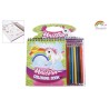 Unicorn Kleurboek Met 12 Kleurpotloden Sjablonen En Stickers 21x26cm