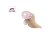 Glamour squeeze knijpbal bloemen en glitter 6cm