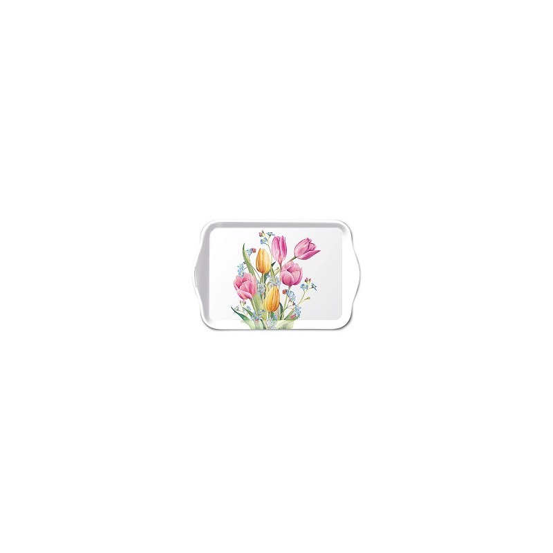 Plateau Ambiente Mélamine Bouquet de Tulipes 13x21cm