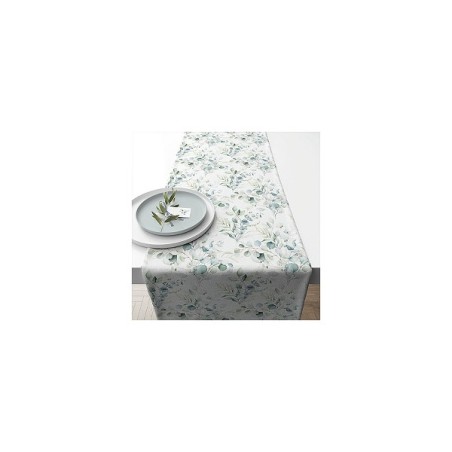 Ambiente Tafelloper Eucalyptus all over 40x150cm 100% Katoen