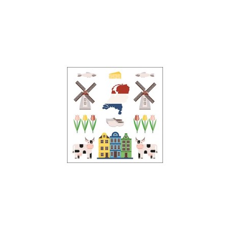 Serviettes Ambiente Symboles Hollandais 33x33cm