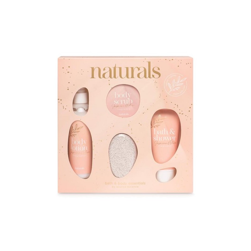Naturals by Source Balance coffret cadeau pour le bain Jasmin et Olive 4 pièces