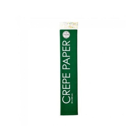 Papier crépon 50x250cm Noël vert pack de 12 rouleaux