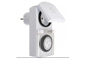 Minuterie 24 heures IP44, résistante aux éclaboussures, adaptée à une utilisation en extérieur