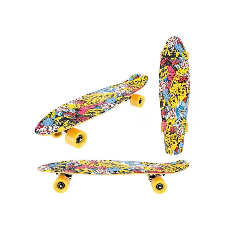 Toi Toys Skateboard Cool imprimé Skul bigwheel 60cm