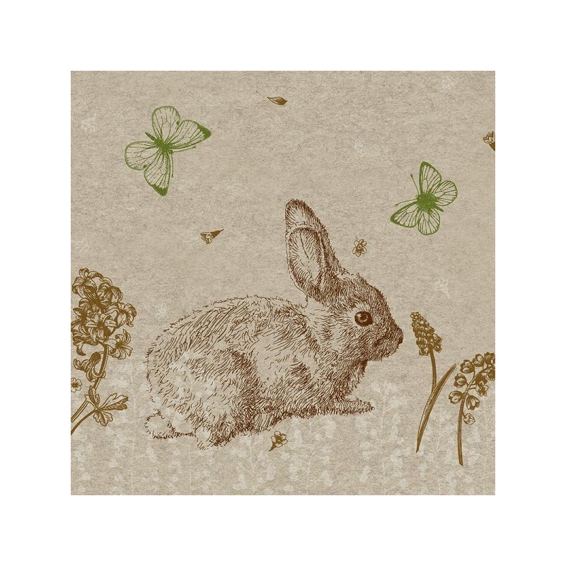 Duni Servetten 3-laags Cute Bunny 24x24cm FSC pak a 20 servetten