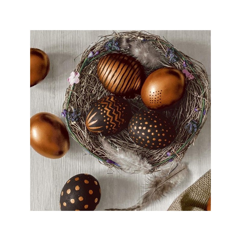 Duni Servetten 3-laags Golden Nest 24x24cm FSC pak a 20 servetten